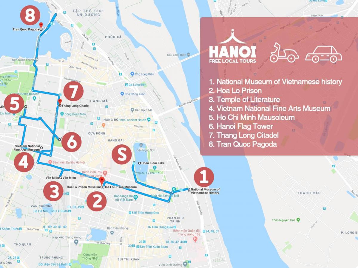 hanoi french quarter walking tour map
