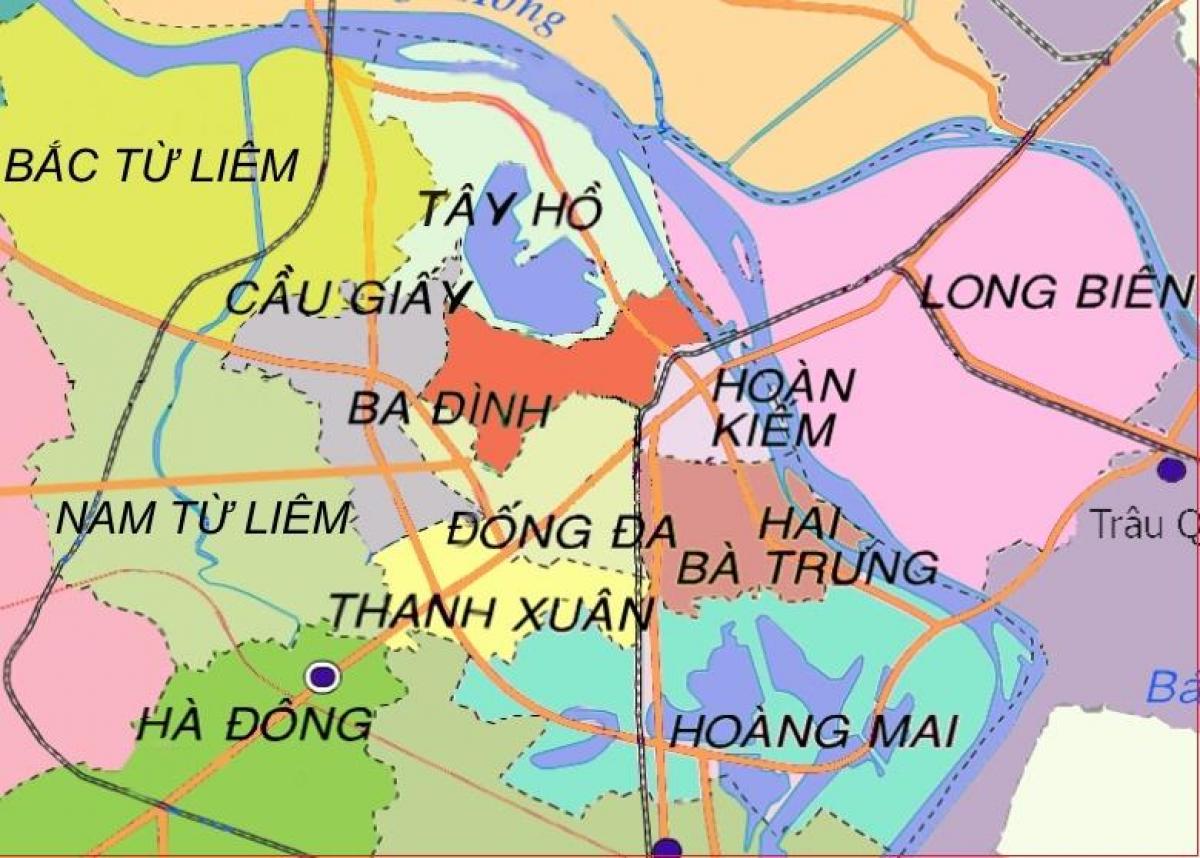 Map of ha dong district hanoi