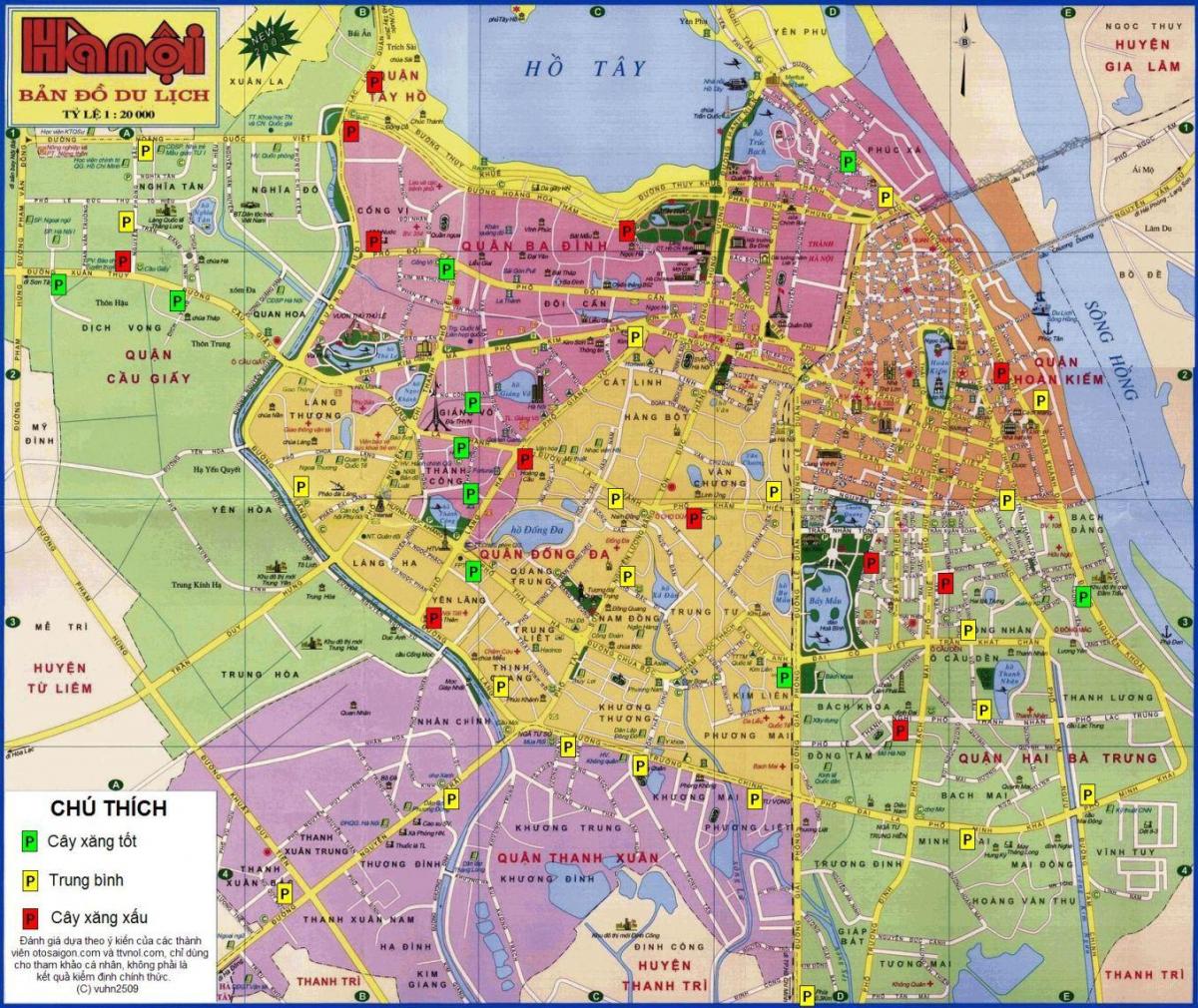 hanoi on the map