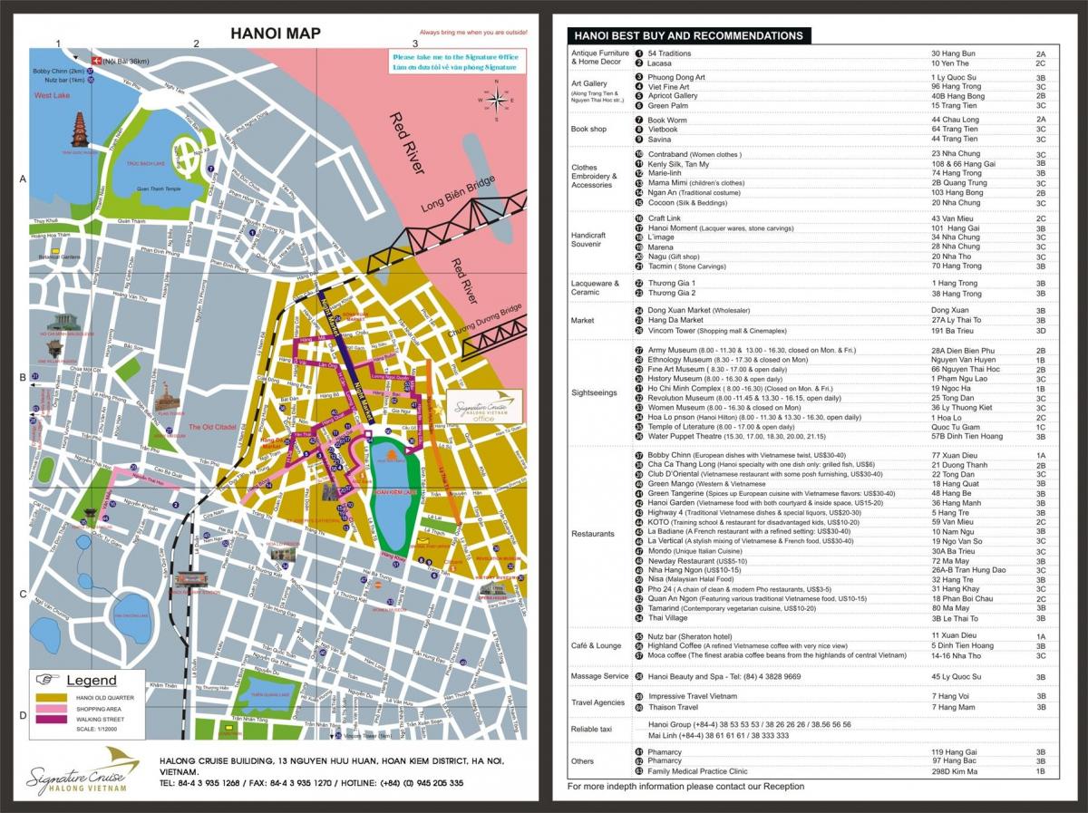map of old quarter hanoi vietnam