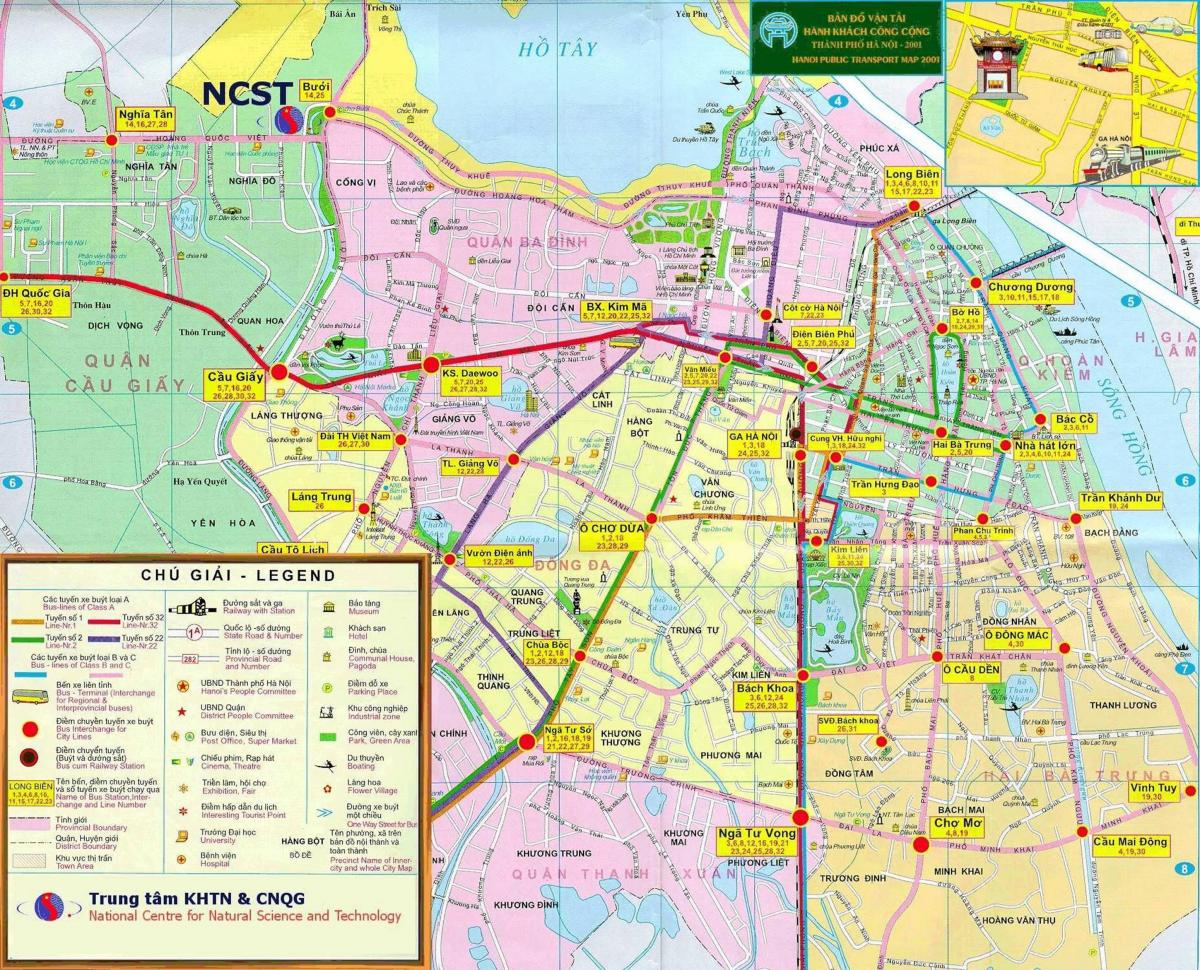 Map of hanoi public transport
