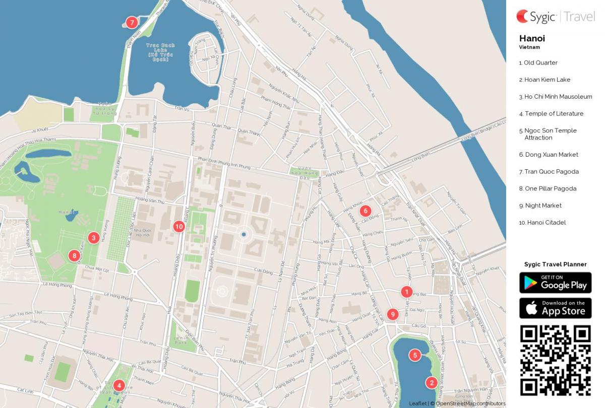 Map of hanoi street food